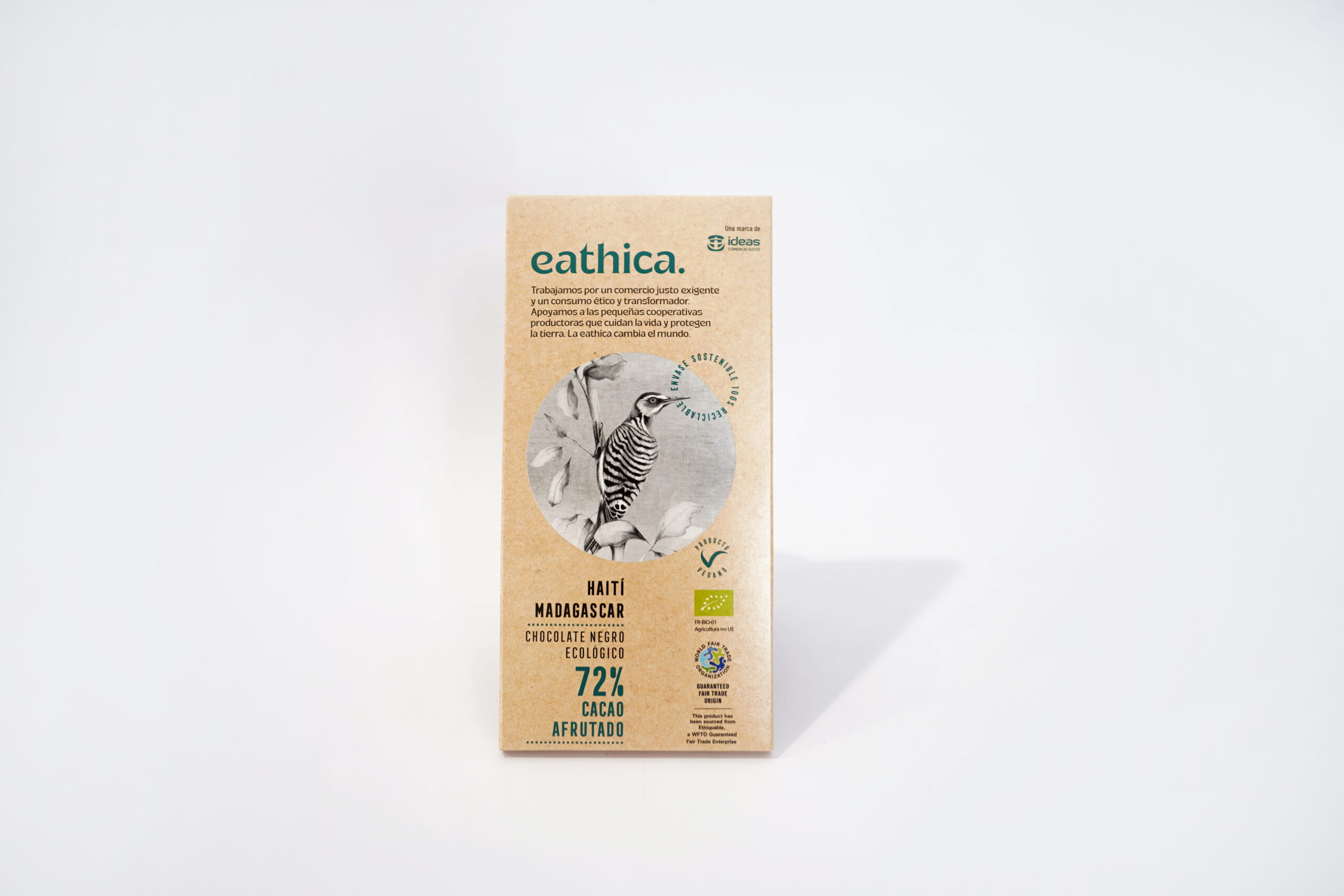 Chocolate Negro Ecológico 72% Cacao Afrutado (100 gr.)